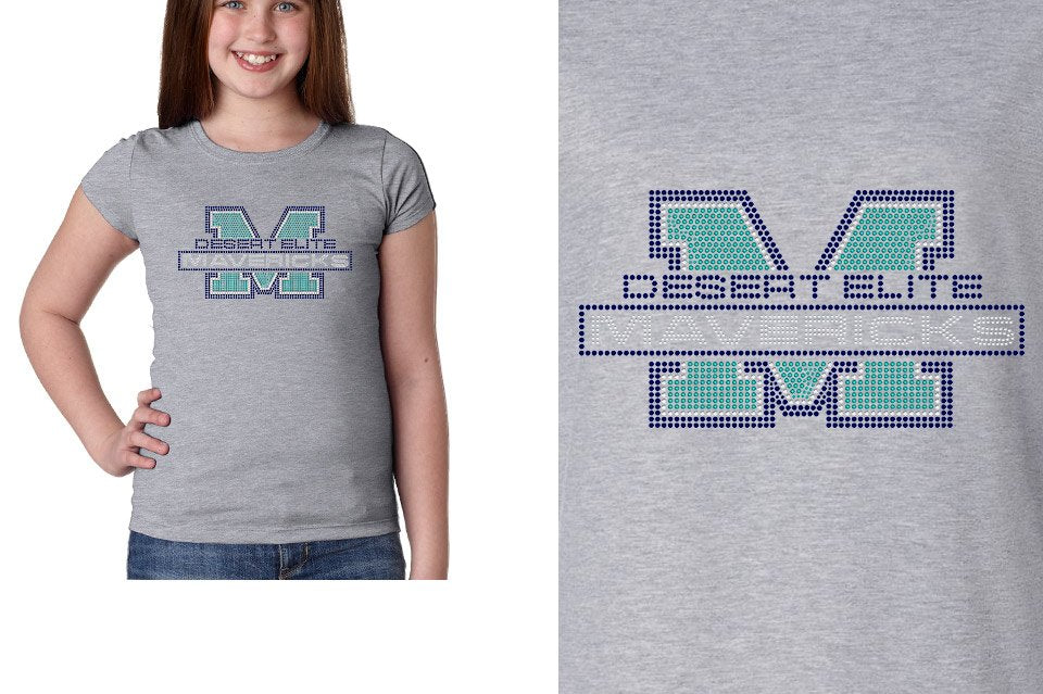 Rhinestones DESERT ELITE MAVERICKS M Girls' Princess T-Shirt