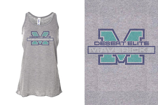 Rhinestones DESERT ELITE MAVERICKS M  Youth Flowy Racerback Tank
